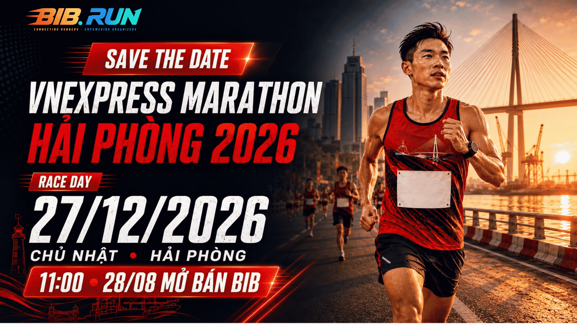 🔥 SAVE THE DATE: 27/12/2026 – VNEXPRESS MARATHON HẢI PHÒNG 2026 CHÍNH THỨC HẸN NGÀY ĐUA! ⚓🏃